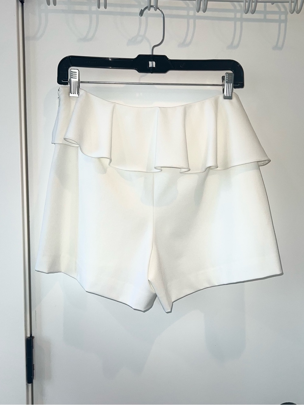 1. State White High-Waist Ruffle Shorts